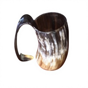 Stock Eco-Friendly Buffalo Horn Handmade Modern Antique Beer Mugs Gift Accessories Wholesale Waterproof Decorative Travel Picnic - Product Image 2