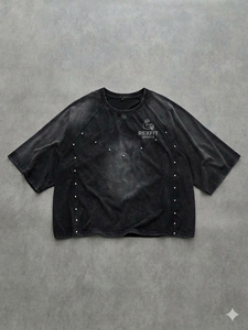 ผู้ผลิตชั้นนำรายใหม่ เสื้อยืดสตรีทแวร์ขายส่ง พิมพ์ลายโลโก้ ทรงหลวมไหล่ตก คุณภาพสูง ทรงเข้ารูป สำหรับผู้ชาย - Product Image 1