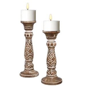 Bougeoirs en bois rustiques en gros pour les mariages et les événements - Product Image 1