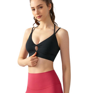 Soutien-gorge de sport sans coutures à bretelles, confortable, extensible, respirant, à maintien élevé, idéal pour le fitness et la gym - Product Image 6
