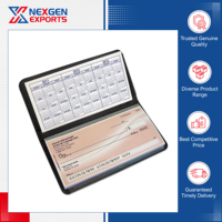 En stock, qualité excellente, style vintage, couverture de carnet de chèques, Nexgen Exports, design de logo personnalisé pour la vente en gros authentique