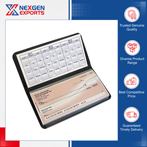 พร้อมส่ง คุณภาพเยี่ยม ปกสมุดเช็คสไตล์วินเทจ Nexgen Exports รับออกแบบโลโก้ตามสั่ง สำหรับขายส่งของแท้ - Product Image 2