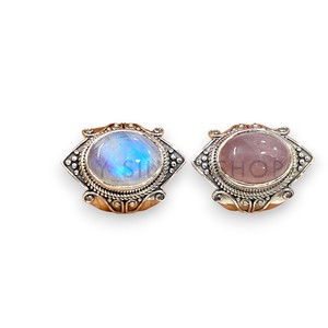 925 Sterling Silver Bezel Sett Oval Shape Cut Gemstone Rings Lightweight <b>Rainbow</b> Moonstone Handmade Gemstone Ring For Wholesale - Product Image 1