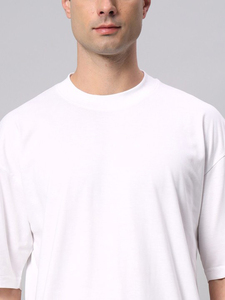 Conjunto de Camisetas Blancas de Cuello Redondo para Hombre, Tejido de Algodón Transpirable, Estilo Casual de Verano, Color Sólido, Manga Corta - Product Image 2