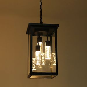 Lámparas Colgantes LED 5CCT para Exteriores, Grandes, con 3 Luces Integradas, Lámpara Colgante Negra, Lámparas de Exterior, Categoría de Producto - Product Image 4