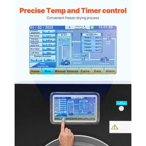 Essiccatore a Congelamento con Timer Regolabile, Capacità 4-6 kg/lotto, 4 Vassoi per Essiccazione Frutta e Verdura - Product Image 4