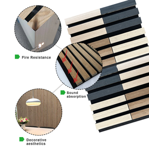 Pannello Acustico Akupanel 240*60 in <span class=keywords><strong>Rovere</strong></span> Affumicato Naturale con Impiallacciatura in Noce, Pannello Fonoassorbente 60*60 per Pareti - Product Image 3