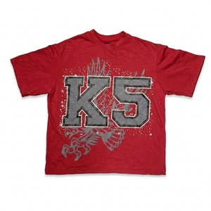 Camisetas Deportivas de Manga Corta para Hombre, Talla Grande, Transpirables, con Estampado Gráfico Lavado al Ácido, 100% Algodón de Alta Calidad para Tiendas Departamentales - Product Image 3