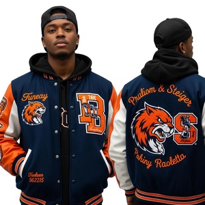 Fabricant de vestes universitaires, veste pull universitaire personnalisée, maillot de football pour hommes, veste de baseball vierge pour hommes en gros - Product Image 1