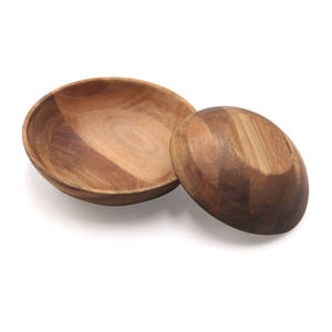 Cuenco de madera indio hecho a mano, diseño minimalista, madera sin recubrimiento, artesanía para servir comida, regalo, cuencos para servir en la cocina - Product Image 4