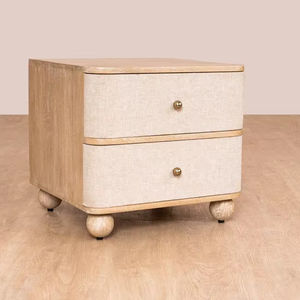 Mesa de Noche Plegable de Madera Maciza con Cajón y Estante, Moderna, para Dormitorio, Comedor o Hospital - Product Image 1