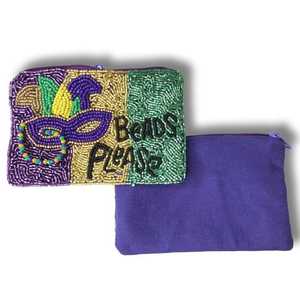 Porte-monnaie perlé LSU Geaux Tigers, pochette personnalisée violet et or, accessoires de football pour usage quotidien et jours de match universitaires - Product Image 4