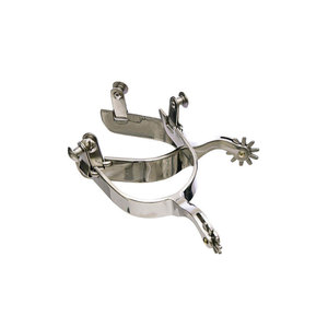 Éperons de cheval en acier inoxydable avec sangles réglables et roues étoilées pour l'équitation - Product Image 1