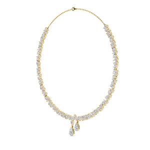 Collier tennis lariat ovale et poire en diamant de laboratoire, bijou raffiné et élégant, 14 pouces - Product Image 6
