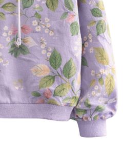 Sudadera con Capucha para Mujer con Estampado Floral de Lavanda, Felpa de Algodón, Estilo Casual, Fabricante Personalizado, Proveedor Mayorista de Ropa Urbana - Product Image 6
