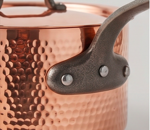 Copper Sauce <b>Pans</b> With Stainless Steel Covers Minimalist Design Heat Resistant For Kitchen Gas Use <b>And</b> Induction Cookers Use - Product Image 2
