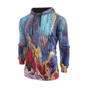 เสื้อฮู้ดผู้ชาย พิมพ์ลายแบบซับลิเมชั่น สีสันสดใส ทรงปกติ สวมใส่สบาย แขนยาว ผ้าถักขนแกะ เป็นมิตรกับสิ่งแวดล้อม ระบายอากาศได้ดี มีกระเป๋า - Product Image 2