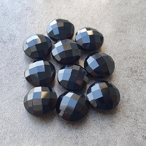 Pierre précieuse naturelle calibrée de qualité AAA+ en onyx noir, taille briolette ronde, pour la fabrication de bijoux, toutes tailles, vente en gros - Product Image 5