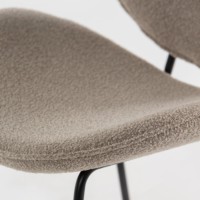 Chaise de salle à manger Vandana Zentrix Maxima Greige Boucle avec un design ergonomique moderne et un confort premium