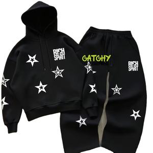 Conjuntos Deportivos con Estampado Puff al por Mayor, Ropa Deportiva con Logotipo Personalizado para Entrenamiento en Gimnasio y Uso Casual - Product Image 3