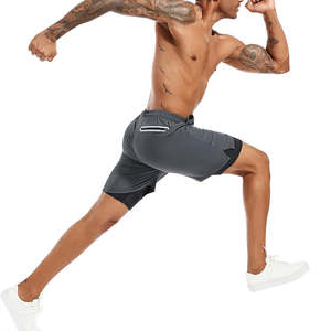 Pantalones Cortos Deportivos de Doble Capa para Hombre, Pantalones Cortos Deportivos 2 en 1 para Gimnasio, Entrenamiento, Secado Rápido, para Correr, de Doble Capa, para Verano - Product Image 6