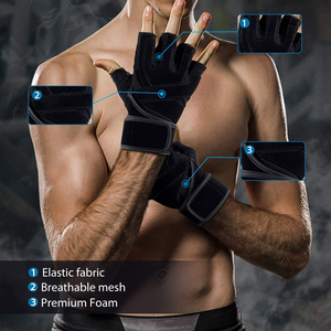 Guantes Deportivos para Cross Training con Soporte para Muñeca, Agarre Antideslizante de Silicona, Cierre con Cordones para Fitness, Levantamiento de Pesas y Entrenamiento en Gimnasio - Product Image 6