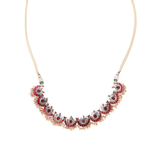Half Moon <b>Ruby</b> Stone Fashion Jewelry <b>Necklace</b> - Product Image 2