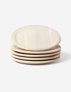 Assiette en bois naturel faite à la main avec une finition polie et lisse, assiette de service en bois rustique pour la nourriture, la salle à manger et la décoration de la maison - Product Image 3