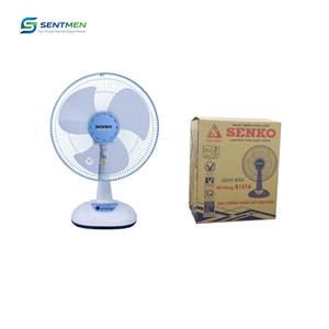 Senko Table Fan B1616 <b>Electric</b> <b>Desk</b> Fan 3 Blade Plastic Household Cooling Adjustable Speed Low Noise Energy Saving Oscillating - Product Image 5