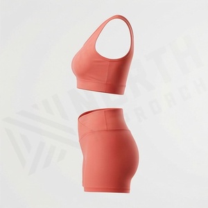 Latest Fresh Design Women Yoga Set Fitness <b>Bra</b> Leggings With Elastic Waist <b>Closure</b> Customized Color Custom Logo Activewear - Product Image 3