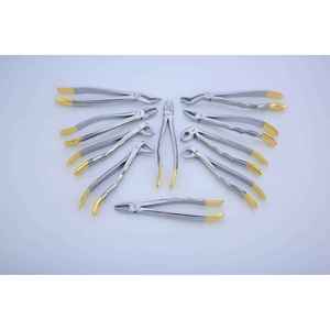 High Quality Manual Steel Class I Dental Instruments Extracting Forceps Set 10 Pieces CE Certified MOL by <b>Blush</b> surgical - Product Image 6