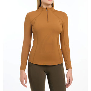 Alexandria Industries Made Women’s Riding <b>Base</b> <b>Layer</b> Top Lightweight <b>Long</b> <b>Sleeve</b> For Equestrian Sports <b>Long</b> <b>Sleeves</b> <b>Base</b> <b>Layer</b> - Product Image 1
