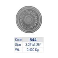 Panneau de balustrade de balcon en fonte motif chrysanthème, insert de clôture à bordure à niveaux, rosette circulaire et médaillon pour garde-corps de villa de luxe