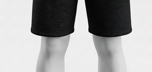 Shorts unisexe noirs à cordon de serrage, coupe droite, couleur unie, en molleton, décontracté, respirant, séchage rapide, anti-plis, vêtement de sport polyvalent - Product Image 2