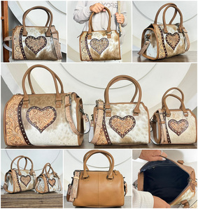 Sacs de voyage de luxe haut de gamme en cuir de vachette véritable faits à la main, prix de gros, designs OEM, doublure en nylon, unisexe - Product Image 3