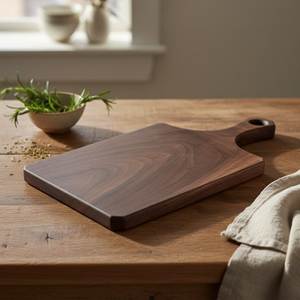 Acacia Wood Rectangle Chopping Block with <b>Knife</b> Handle Eco-Friendly Sustainable Food <b>Safe</b> 2.0cm Thick Dishwasher <b>Safe</b> - Product Image 1