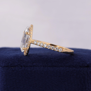 Pear Cut Diamond Engagement RingWhite Gold Pave Setting Women's Luxury Fine Jewelry igi Certified - Product Image 4