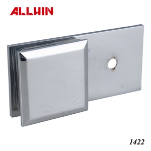 OEM ODM 135 Degree Brass Glass to Glass Shower Door Clamp with Polished Chrome Finish Flat Round Shape - Product Image 3