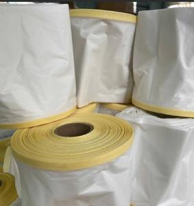 Pre-Taped Adhesive Paper & Film <b>Masking</b> Tape Plastic Paint Protection with Pre-Taped <b>Masking</b> Film - Product Image 3