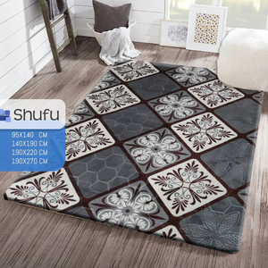 Tapis doux de haute qualité avec un design abstrait moderne respectueux de l'environnement et confortable pour se détendre - Product Image 2