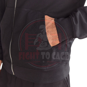 Ensemble 2 pièces décontracté gris de haute qualité avec fermeture éclair, manches longues, coupe ajustée, pour l'automne – Idéal pour les fournisseurs - Product Image 4