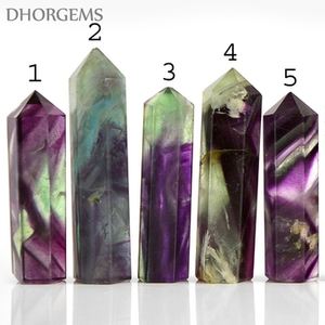 Puntas de Cristal de Cuarzo Fluorita Arcoíris Natural, Varitas Curativas Pulimentadas, Lápiz de Piedra Preciosa para Decoración del Hogar y Uso como Regalo - Product Image 5