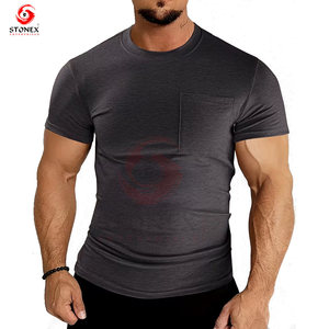 <b>Men's</b> Formal <b>Shirt</b> with <b>Pocket</b> Quick-Drying Breathable <b>T</b>-<b>Shirt</b> Stretch Fitness Training Customizable - Product Image 1