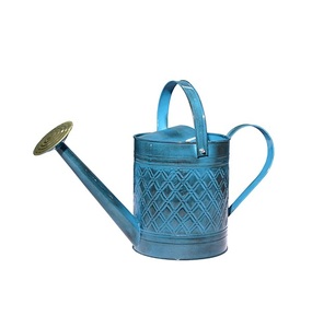 Arrosoir en métal vert avec bec en laiton pour le jardinage, finition peinte durable, arrosoir en métal galvanisé de luxe - Product Image 3