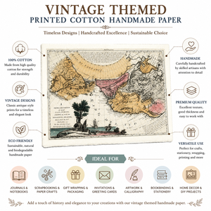 Premium Vintage Themed Printed Multi-colors Customized Pattern Handmade Art Paper for Journals Crafts <b>Scrapbooking</b> Gift Wrapping - Product Image 6