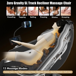 Fauteuil de massage portable en cuir PU à prix abordable, zéro gravité, 8D, pour les jambes et les pieds, avec pression des doigts sur tout le corps, machine de soins personnels et de détente - Product Image 5