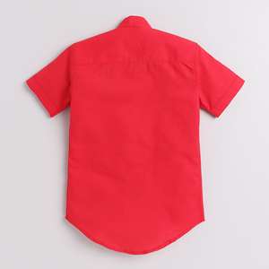 Polka Tots Half Sleeve Short Kurta Floral Patte et roll over loop-Rose - Product Image 2