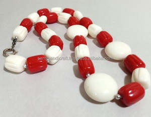 Romantic Resin <b>Art</b> Necklace with Eye-catching Lightweight <b>Beads</b> Seasonal Accessories for Anniversaries Hook Shape Pattern - Product Image 1