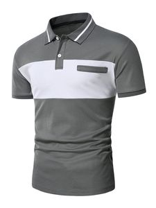 Chemises pour hommes en polyester de haute qualité avec logo personnalisé, unies, anti-plis, séchage rapide, sportives, décontractées, à poche, manches courtes, en tissu peigné - Product Image 5