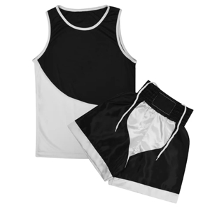 Ensemble short et gilet de kick-boxing unisexe 100 % polyester de haute qualité, séchage rapide, respirant, personnalisable, pour arts martiaux, vente en gros - Product Image 3